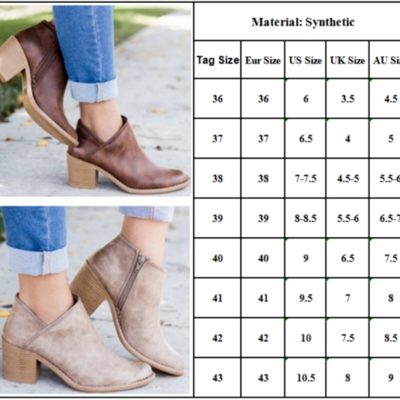 AVERY Khaki Cutout Zipper Faux Leather Ankle Boots - Picture 2 of 5